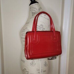 Vintage 50s red leather Kelly snap purse